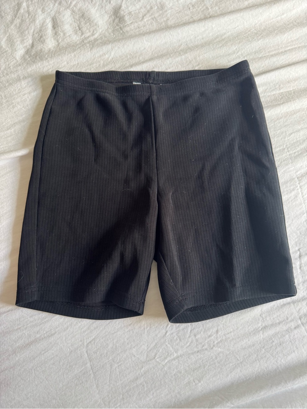 Steve Madden BB Dakota Black Ribbed Stretch Shorts